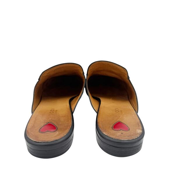 Gucci Princetown Horsebit Loafer Floral Flower Black Leather Mules EU 41 US 11 - Picture 7 of 16